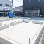 新築平屋のモデルハウスを基礎工事
