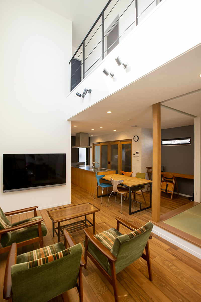 リビングの吹き抜け